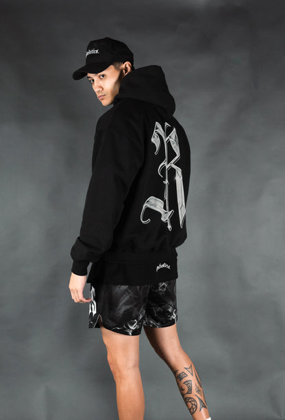 REBELETICS CHROME R HOODIE - BLACK