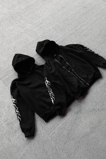 REBELETICS " SFWYBI " FULL ZIP HOODIE - BLACK