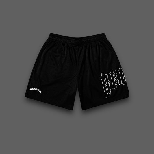 REBELETICS MESH SHORTS - BLACK