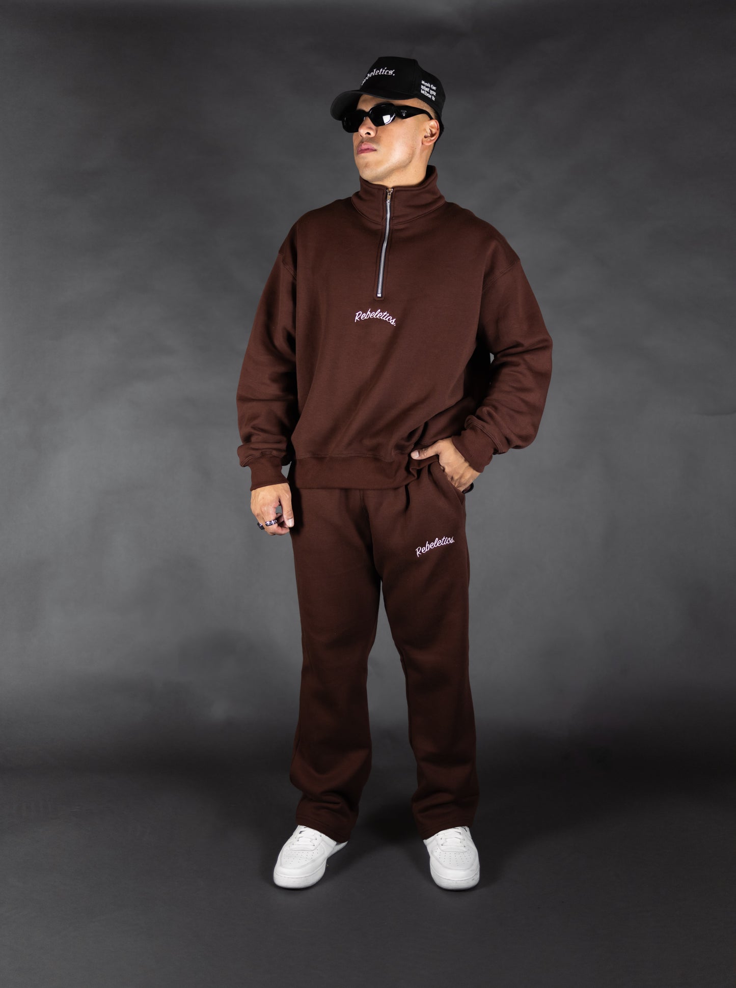 RBL Quarter Zip Pullover - Brown