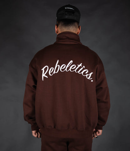 RBL Quarter Zip Pullover - Brown