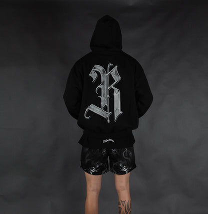 REBELETICS CHROME R HOODIE - BLACK