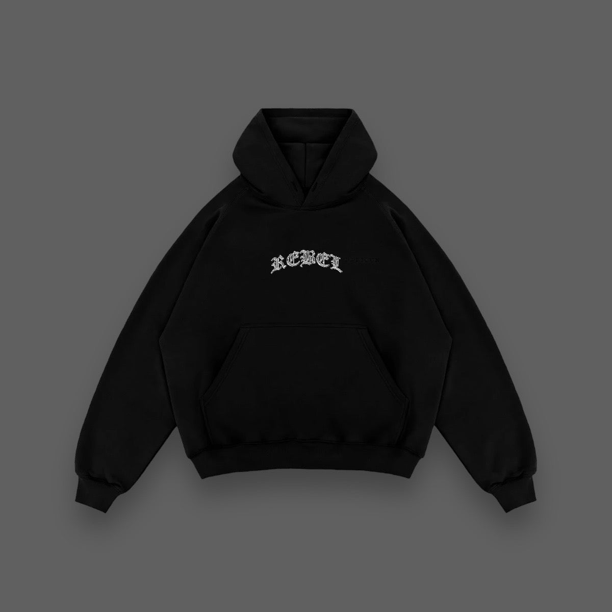 REBELETICS CHROME R HOODIE - BLACK