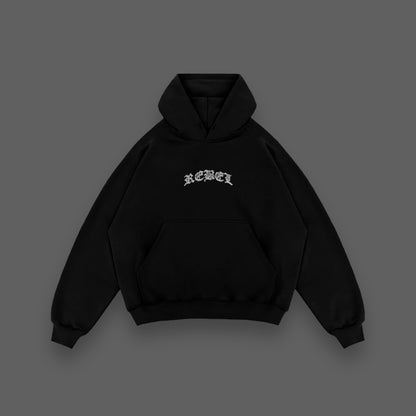 REBELETICS CHROME R HOODIE - BLACK