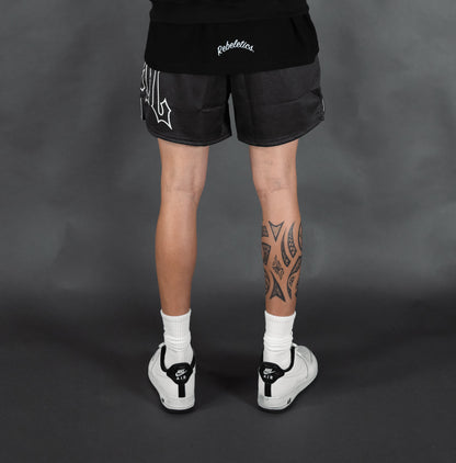 REBELETICS MESH SHORTS - CHARCOAL