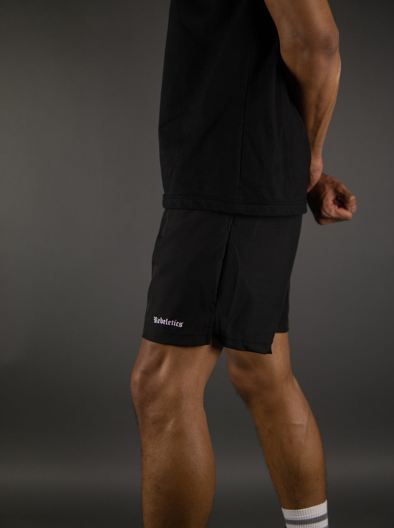 MENS REBELETICS SHORTS - BLACK